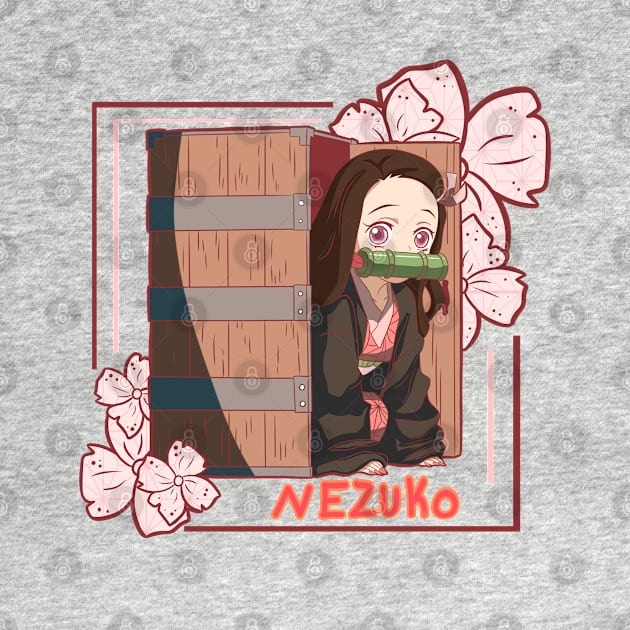 Nezuko in the Box - Nezuko Kamado, Demon Slayer, Anime, Kawaii, Manga by Autumn_Coloredsky